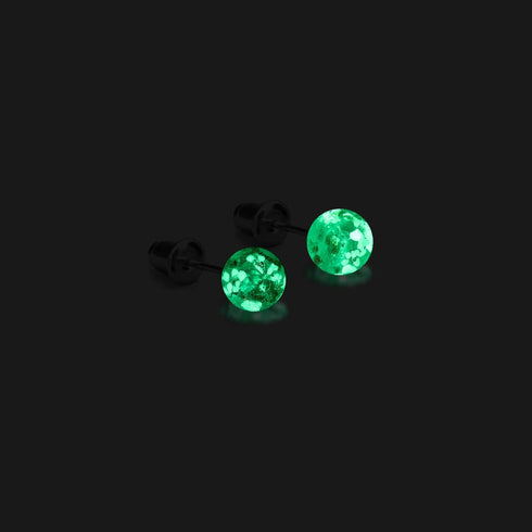 Lilac | .925 Sterling Silver | Mini Firefly Glass Stud Earrings